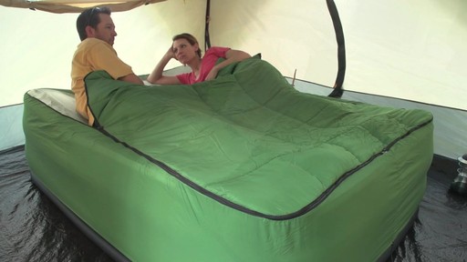 Guide Gear Queen Air Bed Fitted Cover / Sleeping Bag Green - image 6 from the video